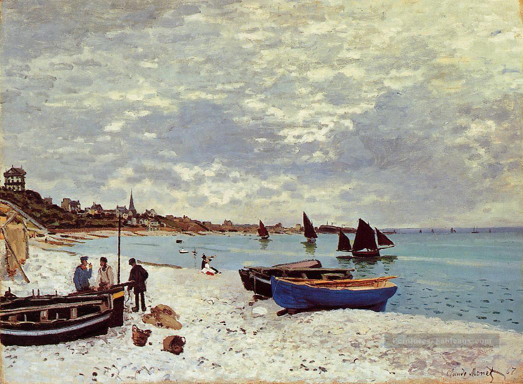 La plage de Sainte Adresse Claude Monet Peintures à l'huile